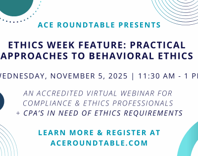 November 5 | Practical Approaches to Behavioral Ethics